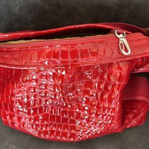 COPY - Brighton leather bag in red  Croc with traditional Brighton Styling!  EUC